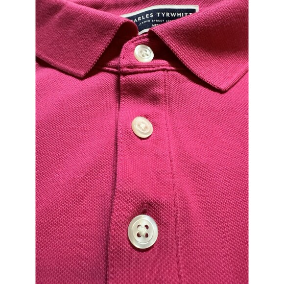 Charles Tyrwhitt Mens Large Pink Polo Shirt Short Sleeve Casual Top Golf Dress - Picture 4 of 9